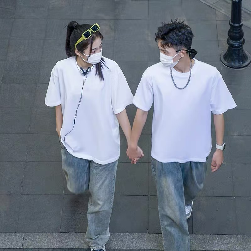 【品牌正品】夏季时尚百搭圆领T恤上衣男女同款情侣休闲短袖Z