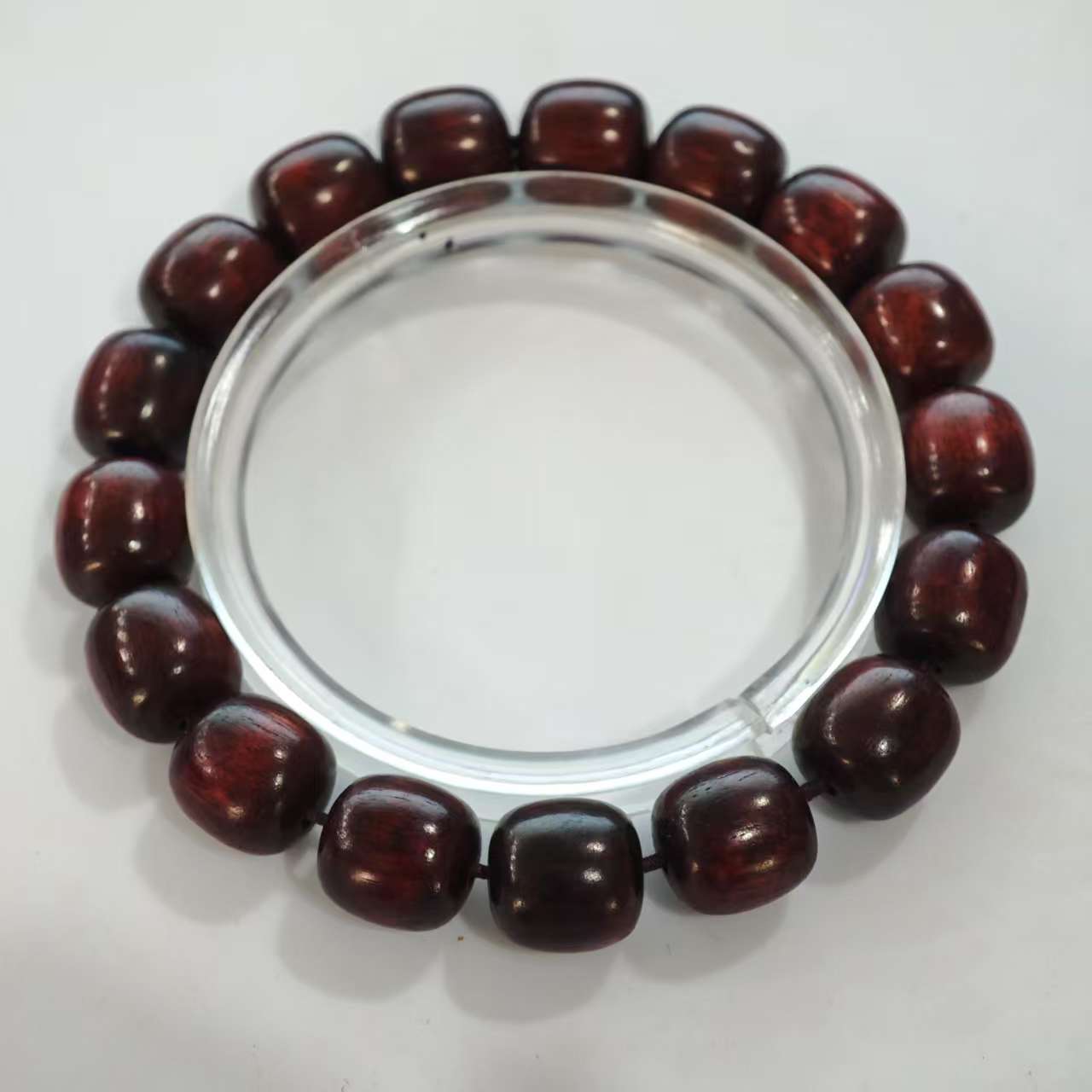 Z23 紫檀桶珠1.2cm单圈手串