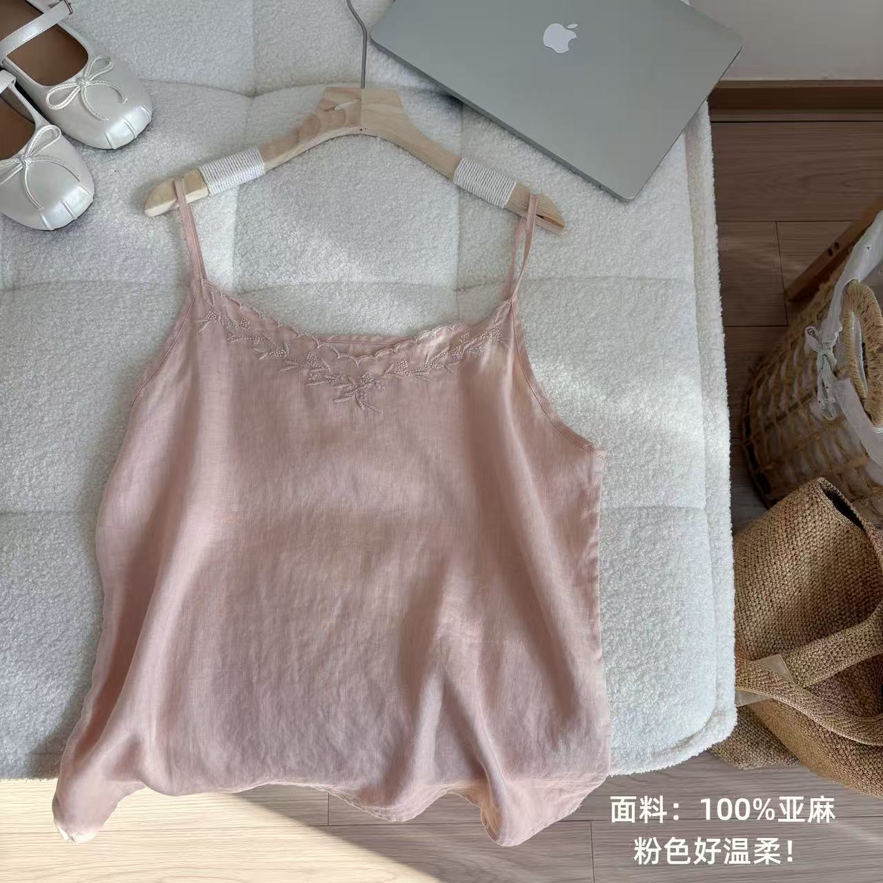 小柒家X0163-吊带通勤宽松型时尚潮流简约舒适休闲风潮流风背心