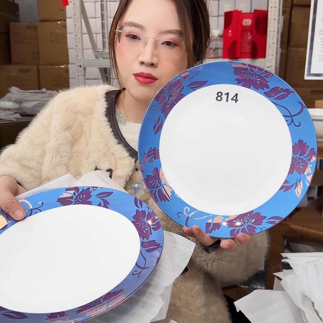 骨瓷高骨10.5英寸平盘27cm 4个