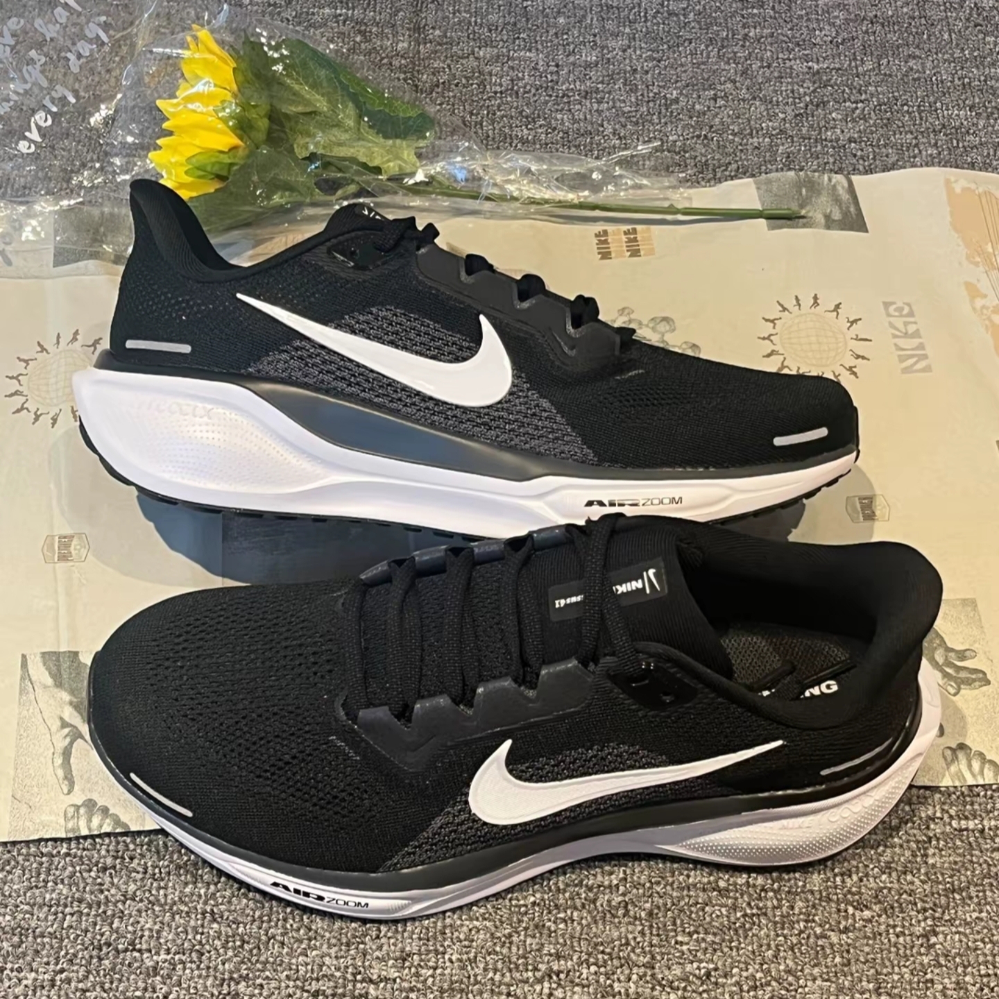 NIKE/耐克透气缓震 黑武士 男款跑鞋 宽版飞马41 黑色 FN4932002