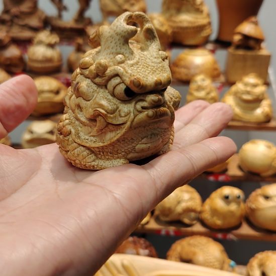 三***哥竹竹根雕龙蟾三足金蟾