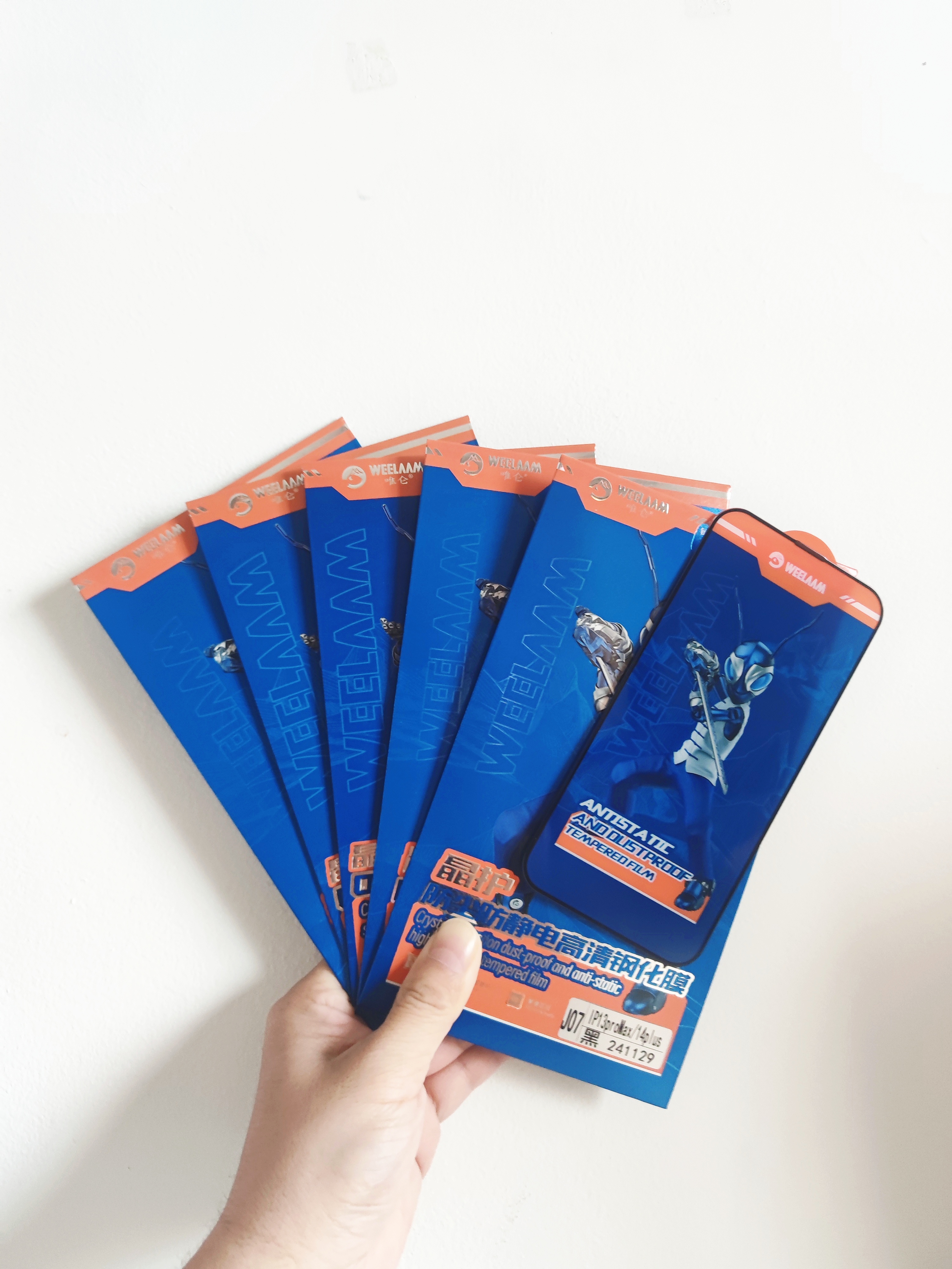 未拆封  唯仑钢化膜适用苹果手机IPhone高清带防尘网防静电高铝