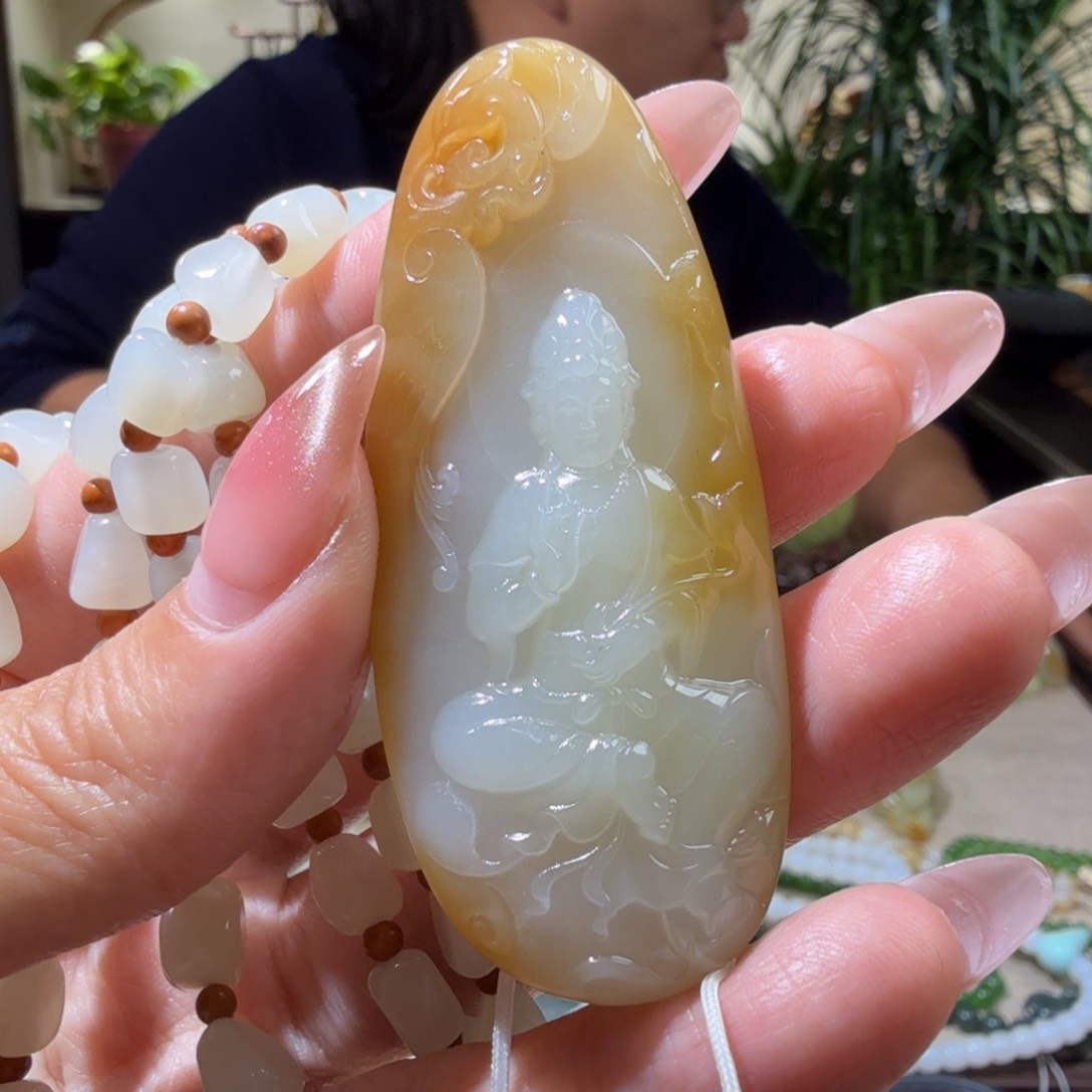 和田玉挂件未镶嵌大*长