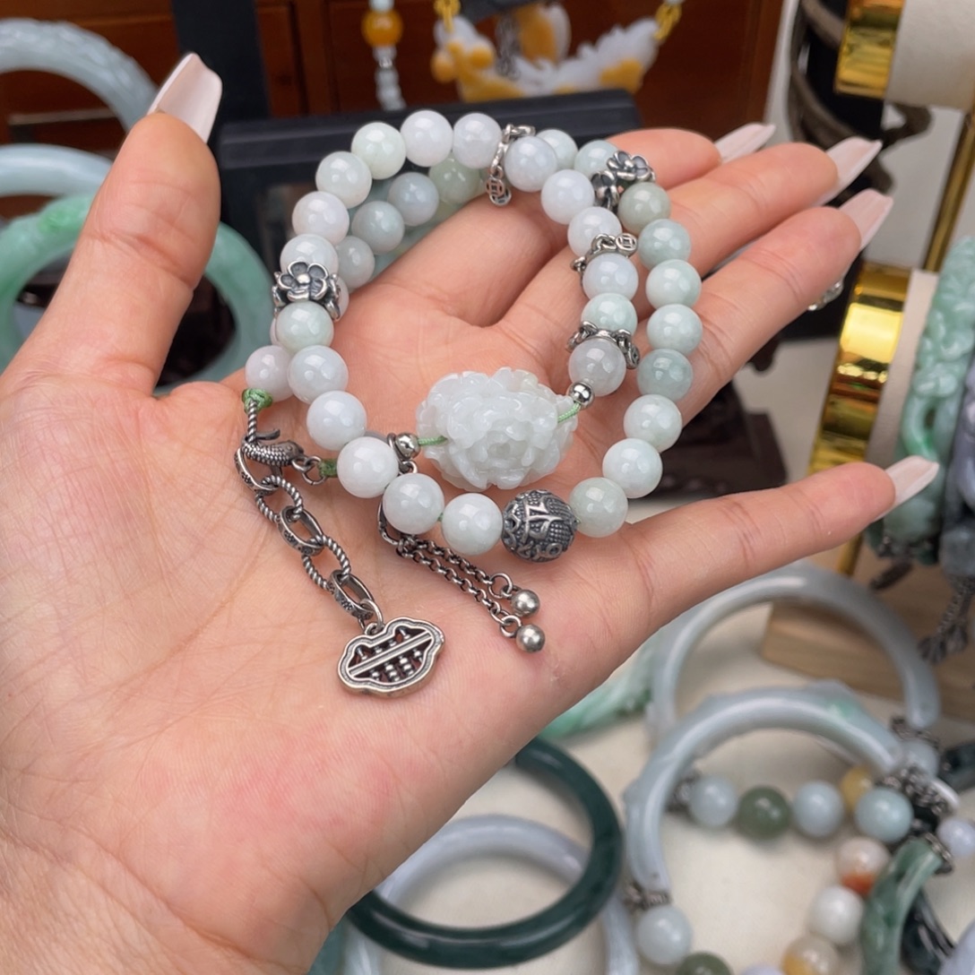 ****°翡翠未镶嵌手链手链