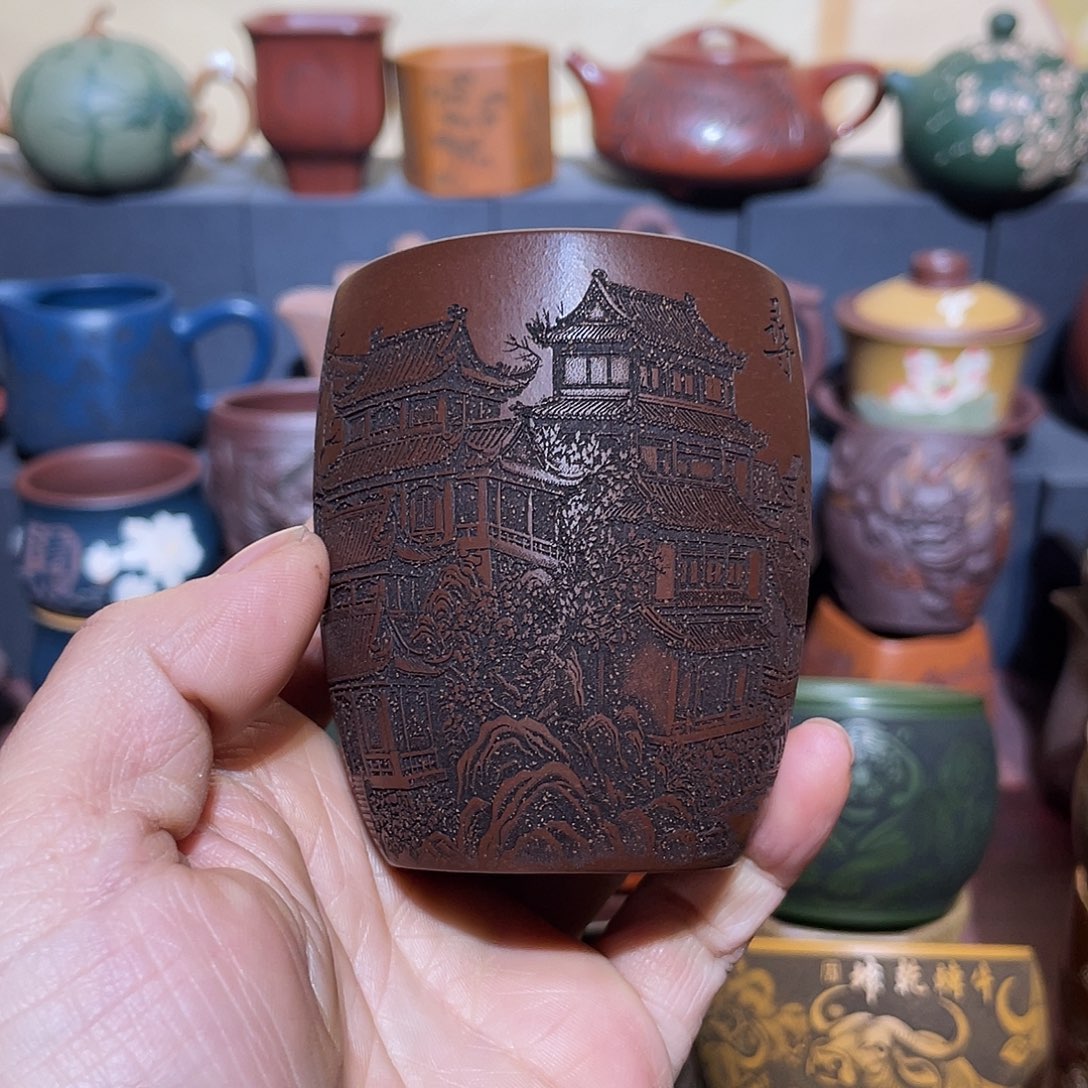 原矿紫砂手工主人杯