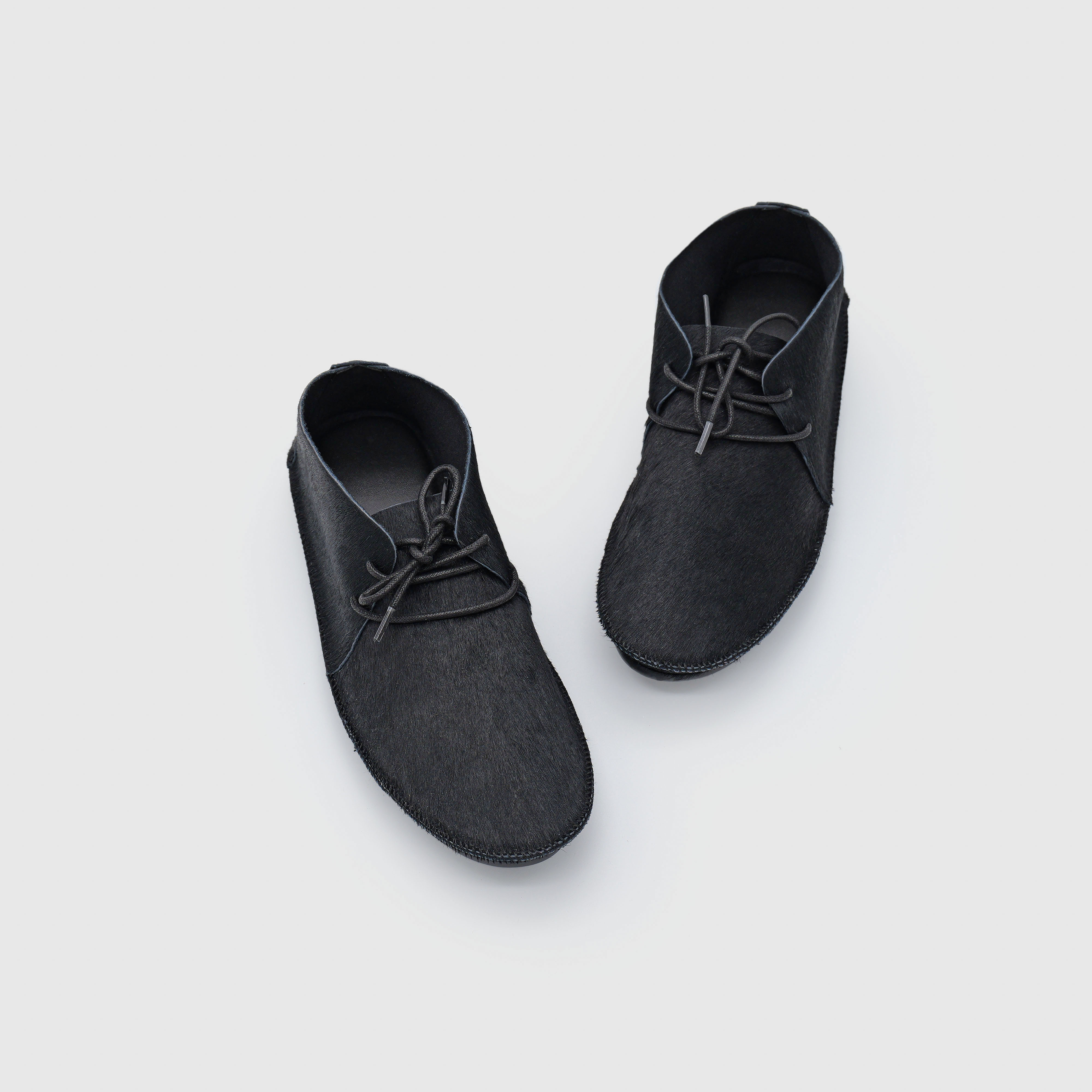 【ZQ】row风轻奢马毛低帮系带乐福豆豆鞋