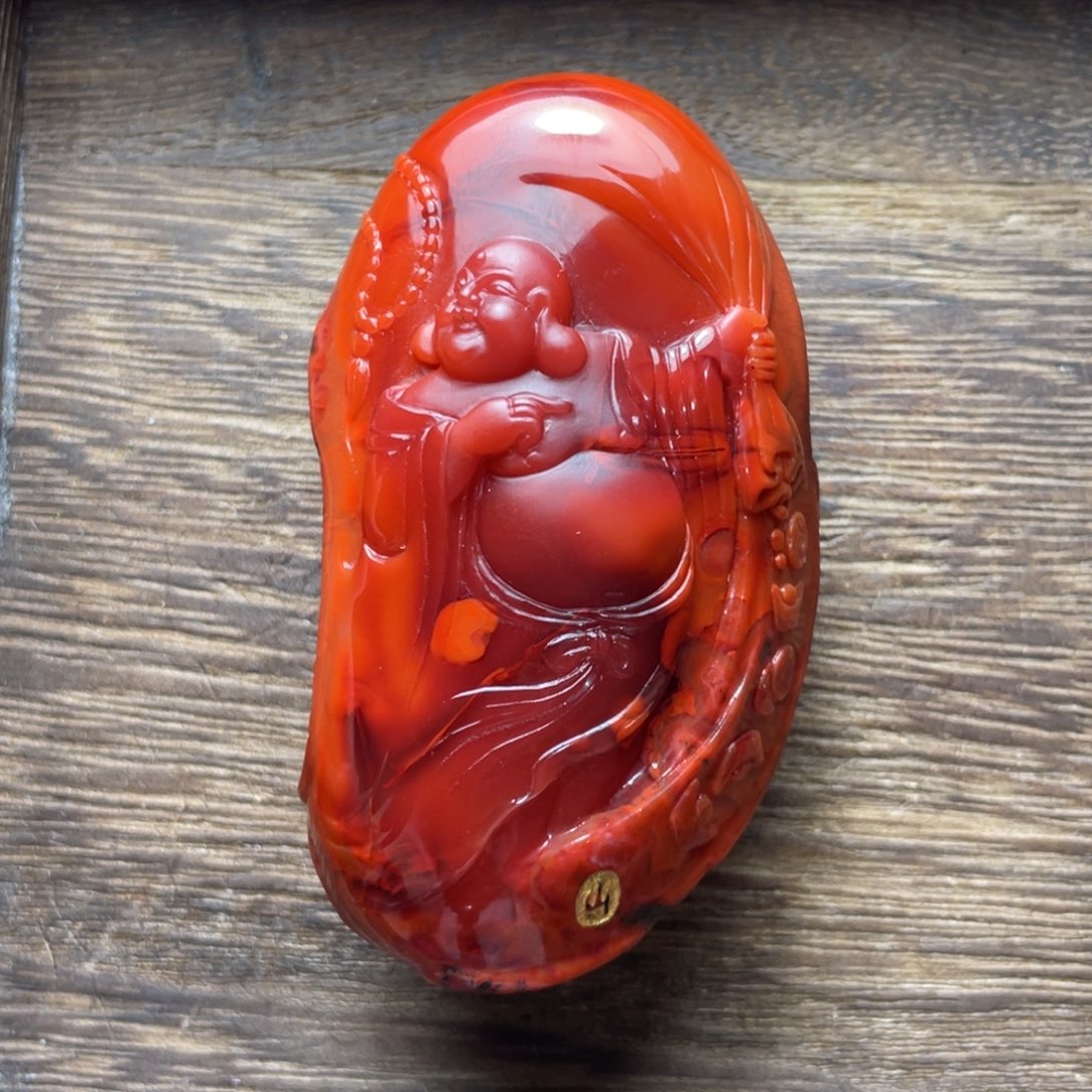 吉***意南红玛瑙未镶嵌把件