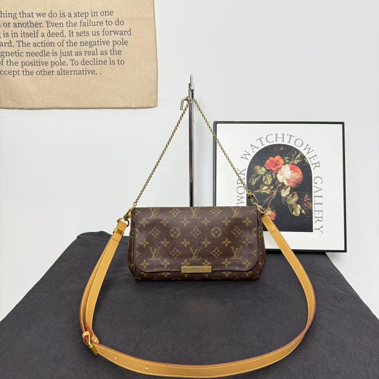 95新 LouisVuitton/路易威登 古登中古/lv挚爱中号/斜挎包/腋下包