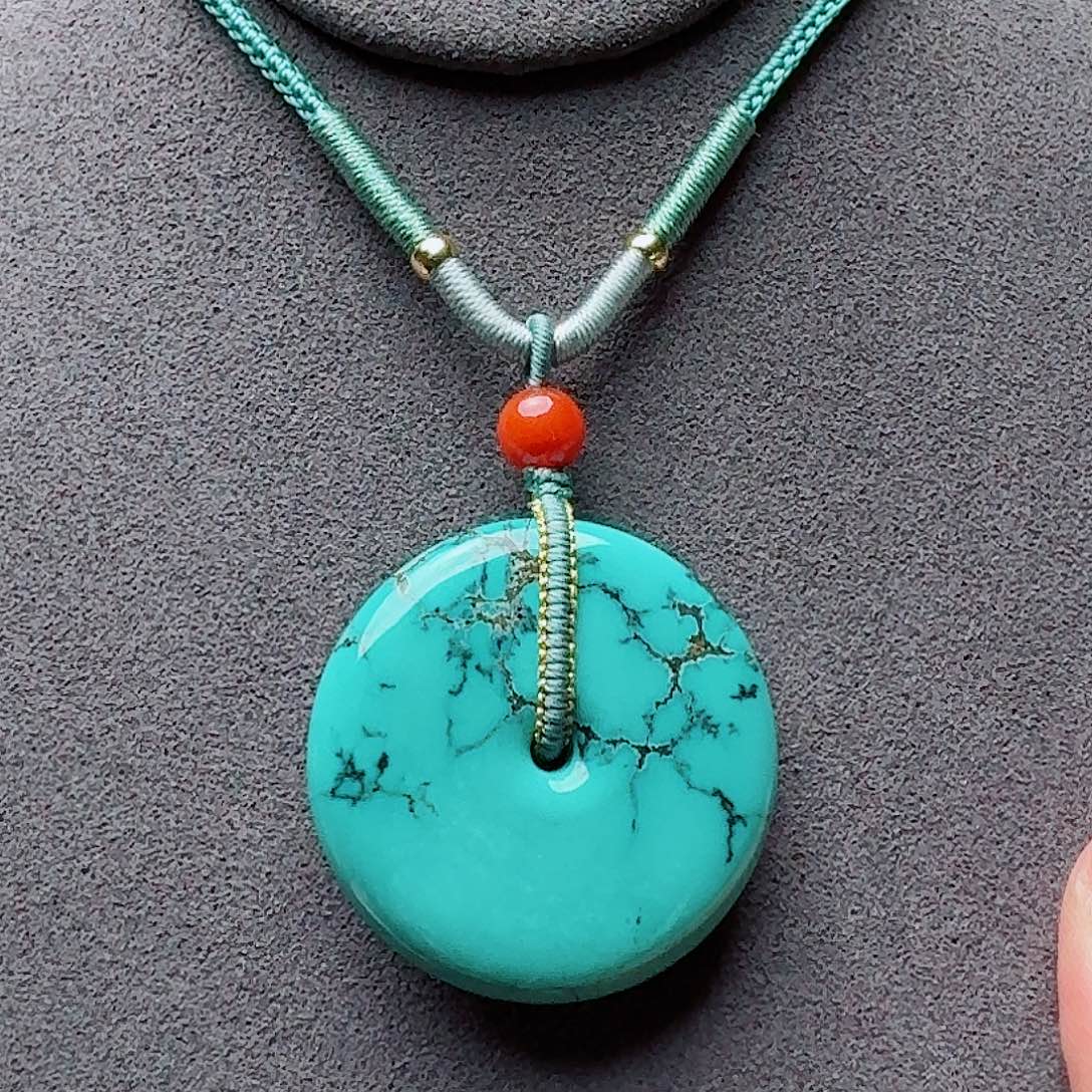 绿松石未镶嵌珠宝奇石玉化平安扣