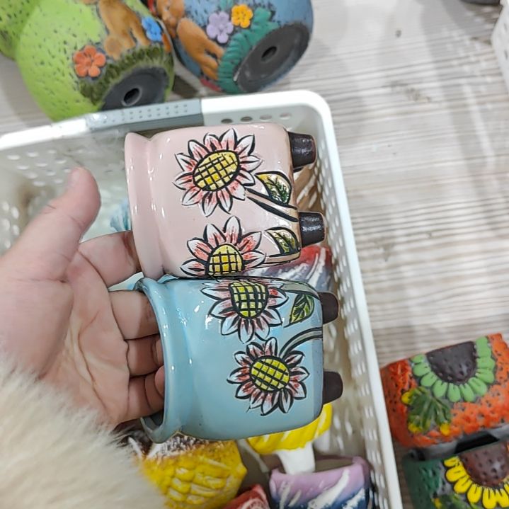 红陶吸水透气的白陶花盆凑满12发货