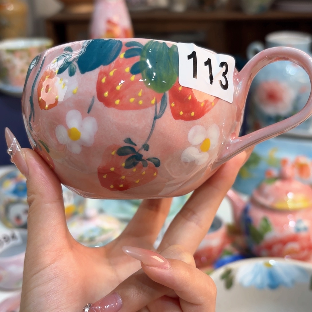 景德镇手绘高温釉下彩陶瓷茶具