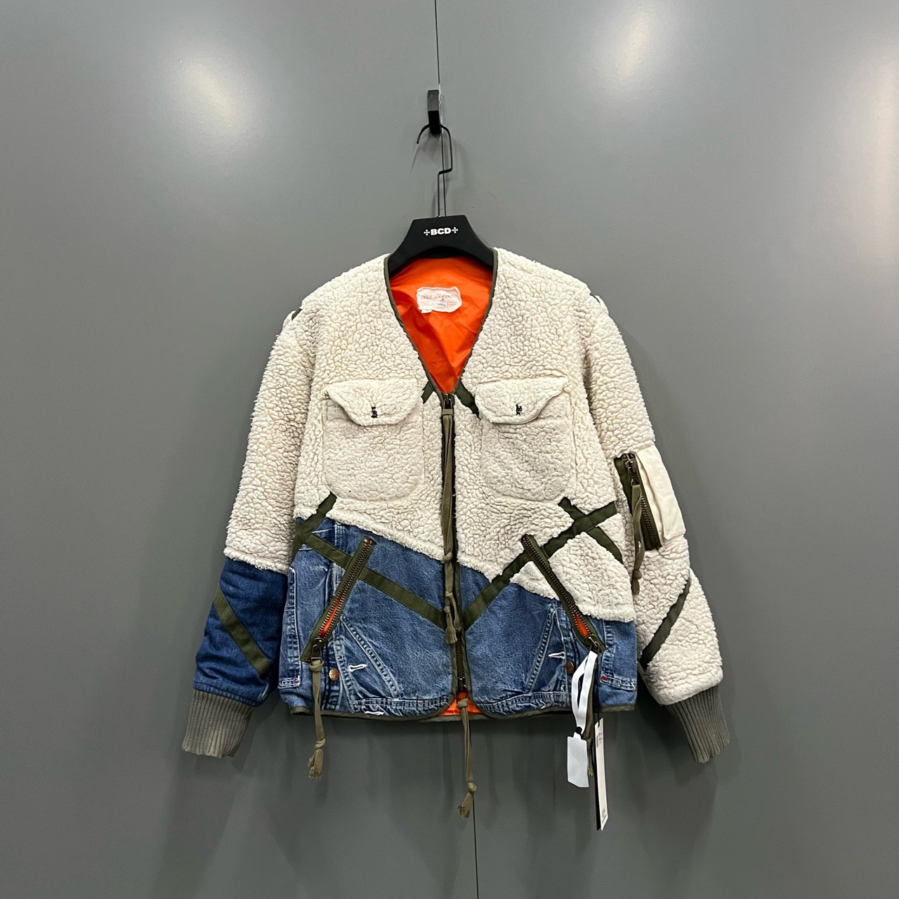 （jp）116 GREG LAUREN 羊羔绒拼接夹克 2码/95新/17100/无配件