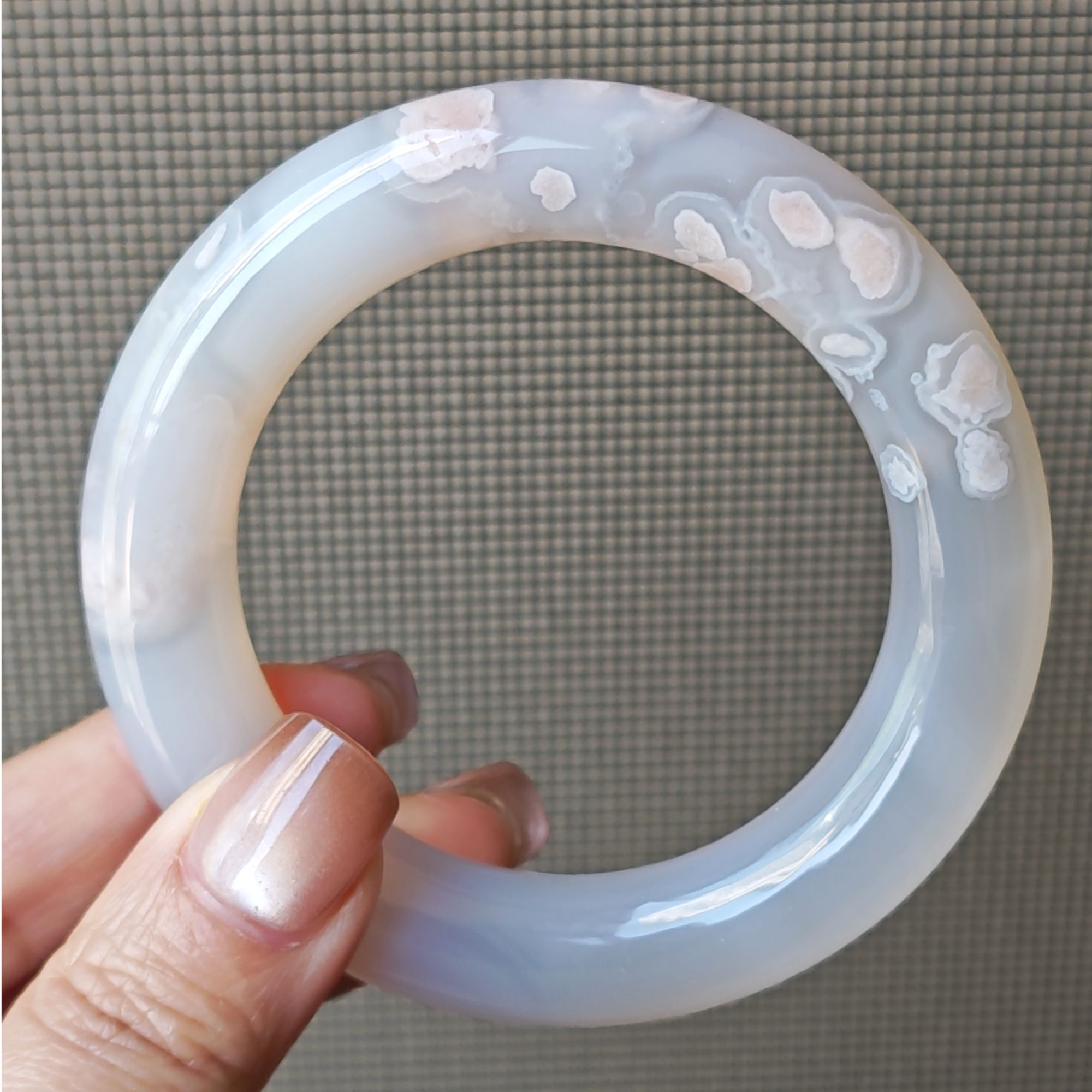 52+圈口【联系客服有优惠】天然樱花玛瑙玉石水晶手镯手串小件oq