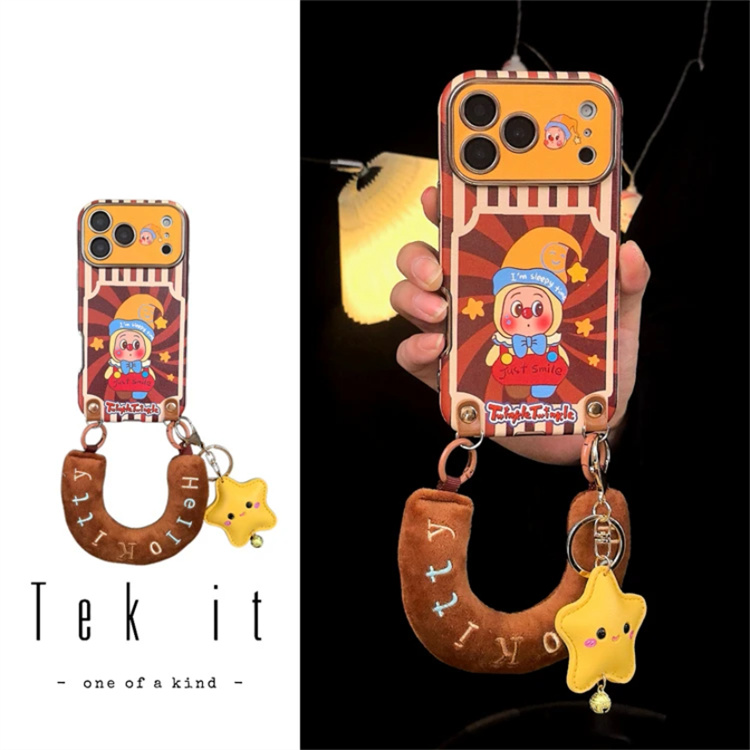 创意皮质条纹漩涡星星人适用iPhone17promax手机壳苹果16pro新15