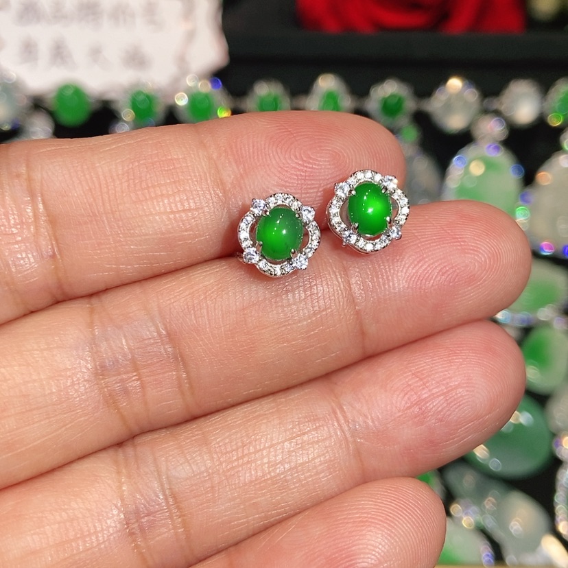 【闪购商品】未镶嵌翡翠耳饰天然翡翠