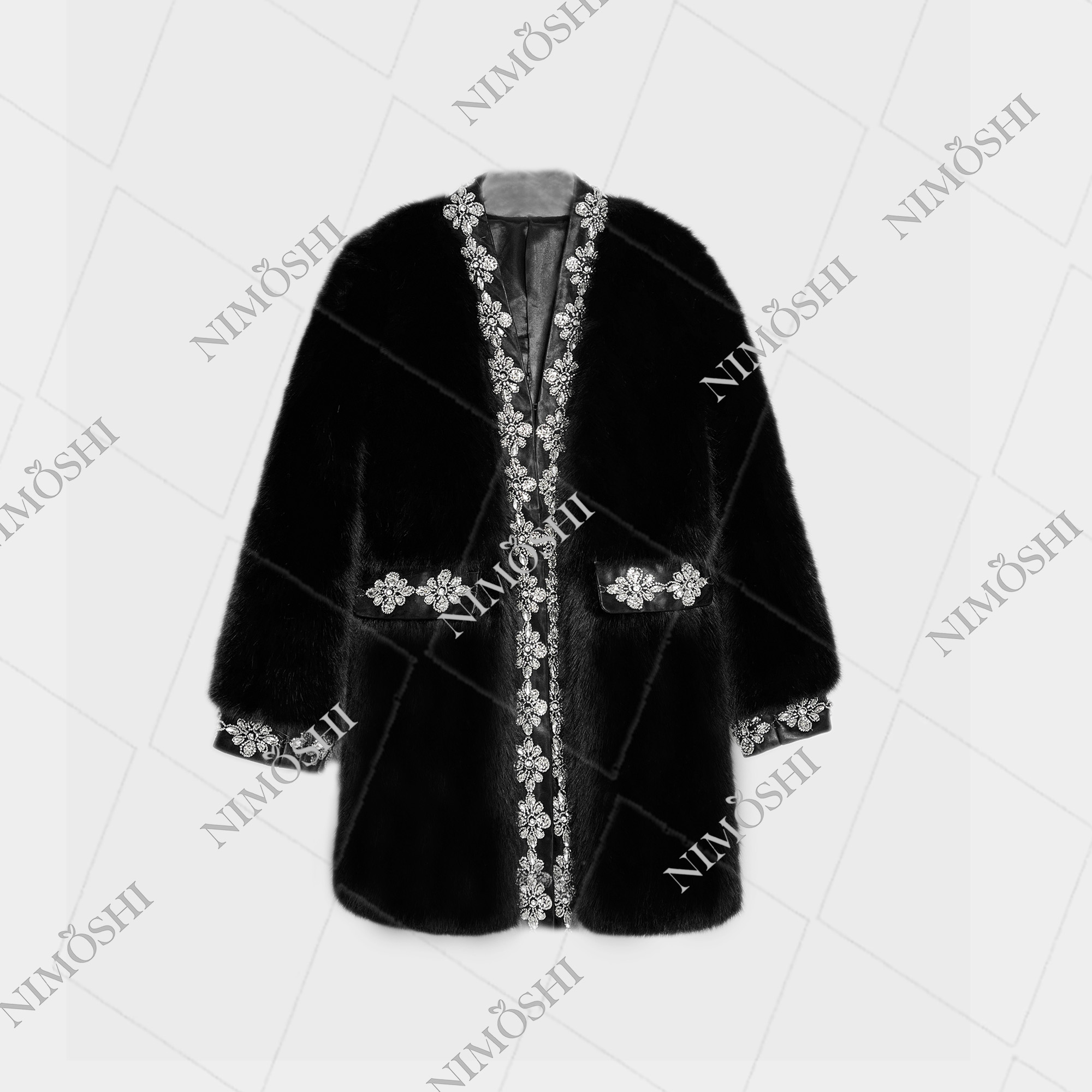 【娴儿专属】法式小香风纯色时尚气质名媛风显瘦钉珠外套 S2007