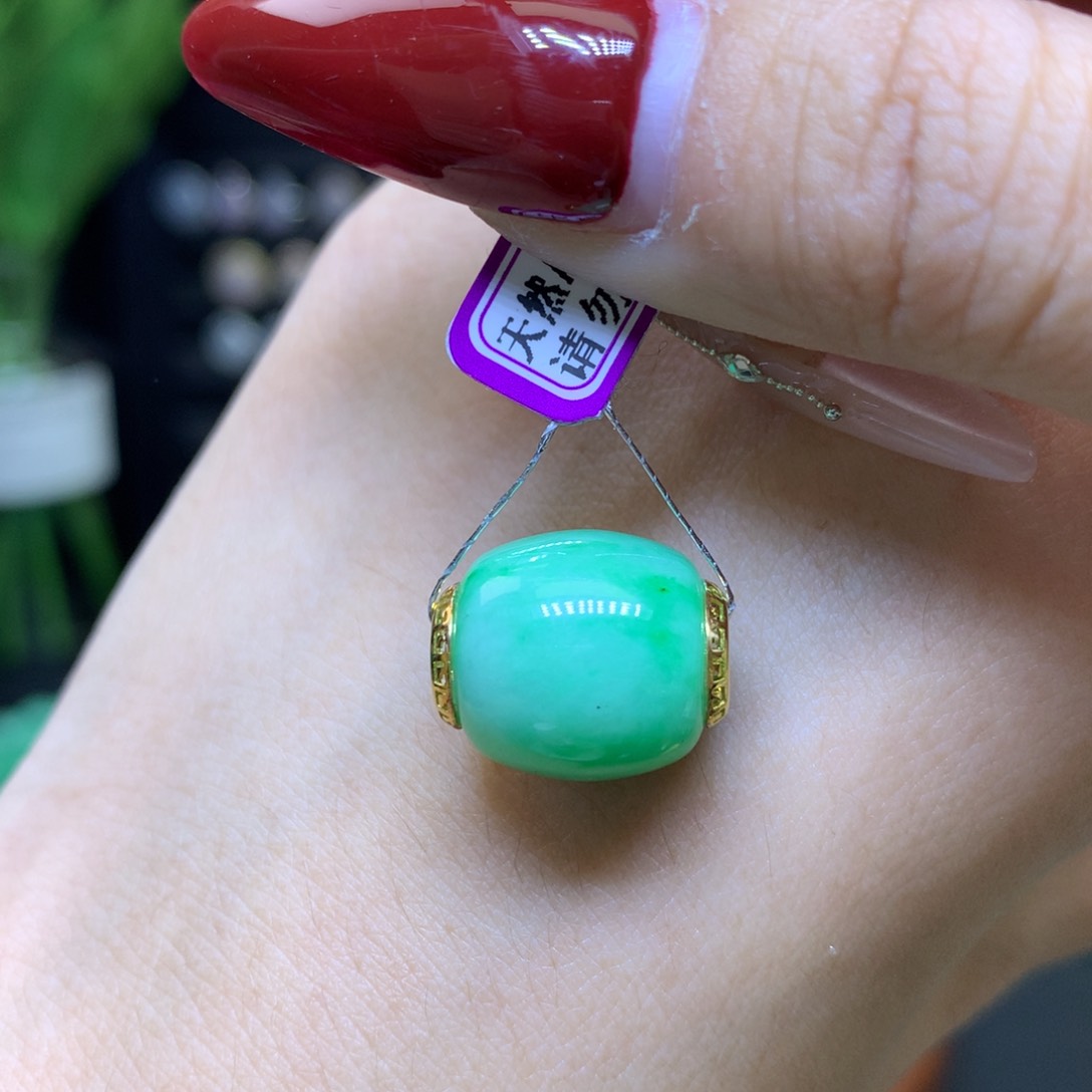 翡翠颈饰18K金镶嵌天然