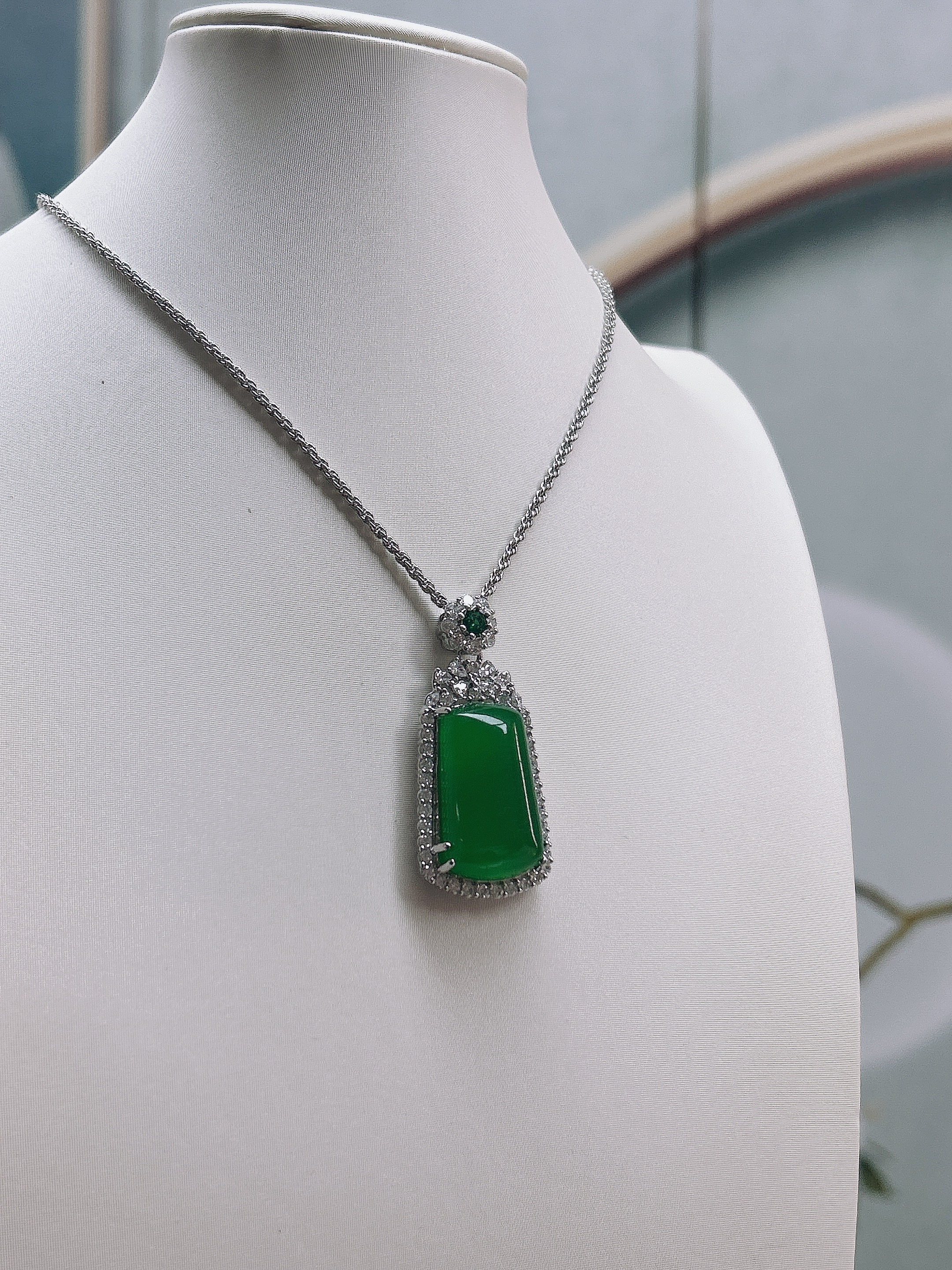 D383缅A精美高端气质满绿百搭