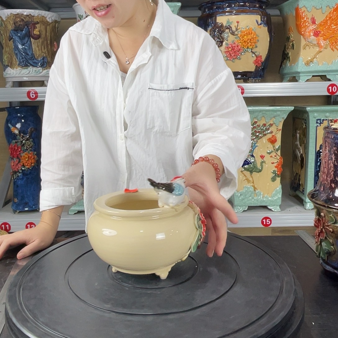 慎***独正宗岭南石湾花盆