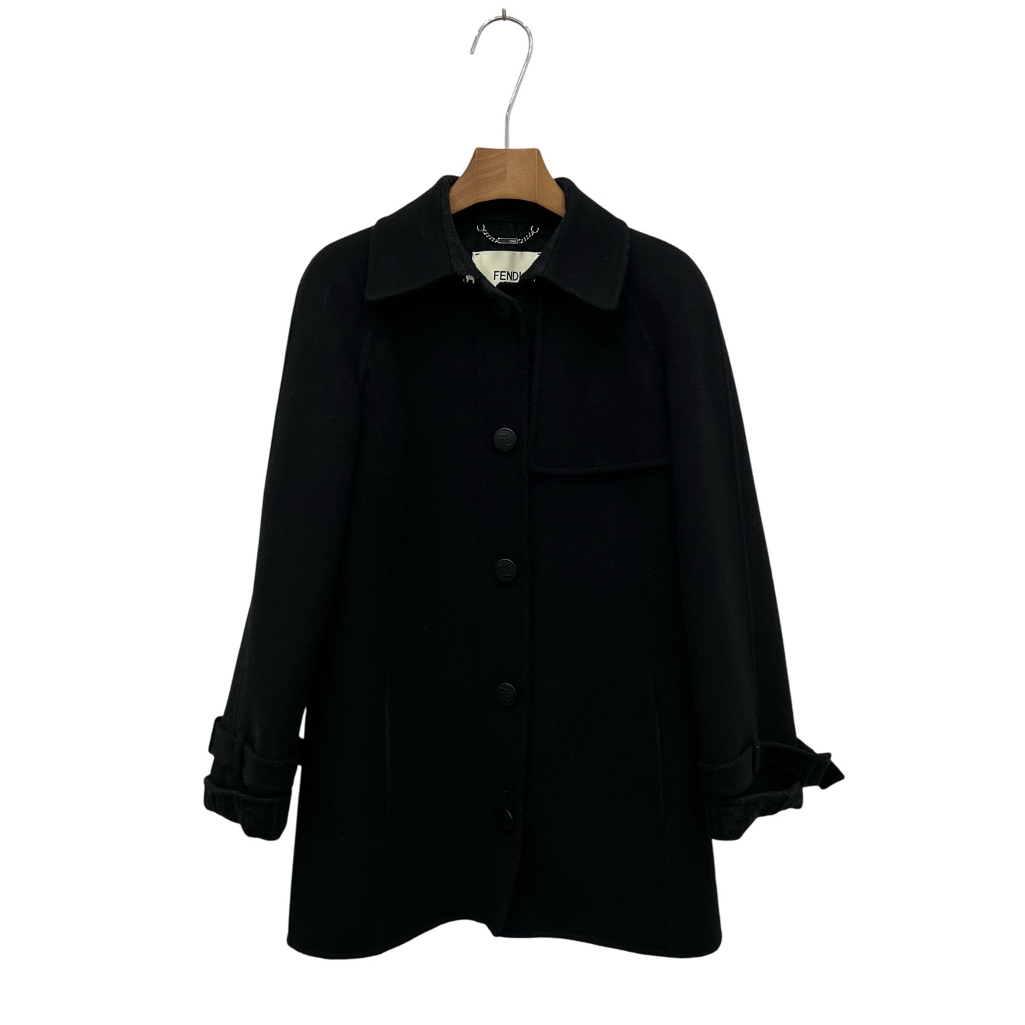 99新 FENDI/芬迪 内里满印羊毛大衣 40码/98新/公价18500