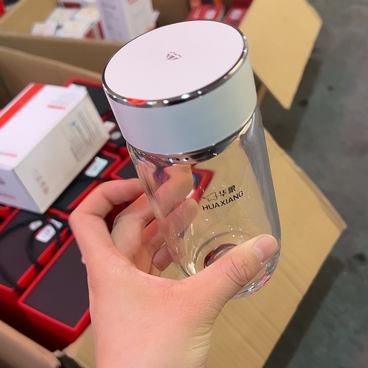 华象单层烫手玻璃杯3503502233白色