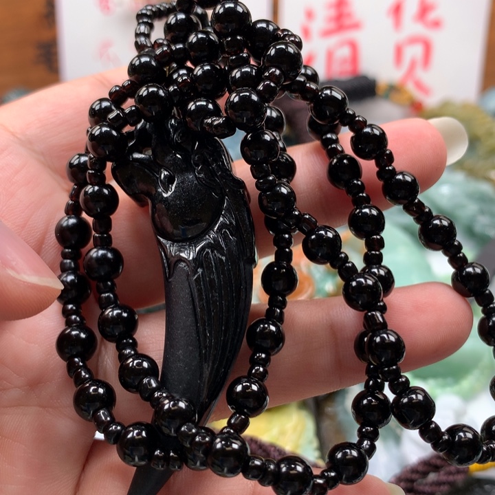 翡翠颈饰未镶嵌保真天然A货翡翠