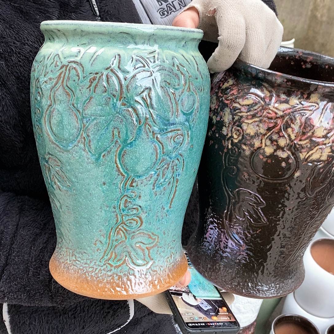 紫砂花盆正品口16高26