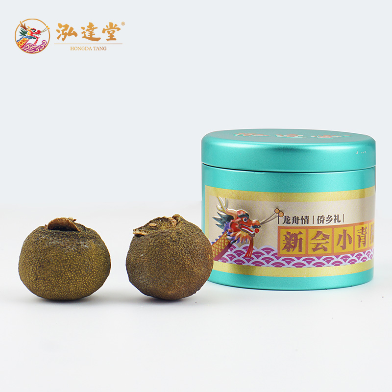 泓达堂小绿罐小青柑2颗/罐（老树柑白茶+3年陈小青柑）