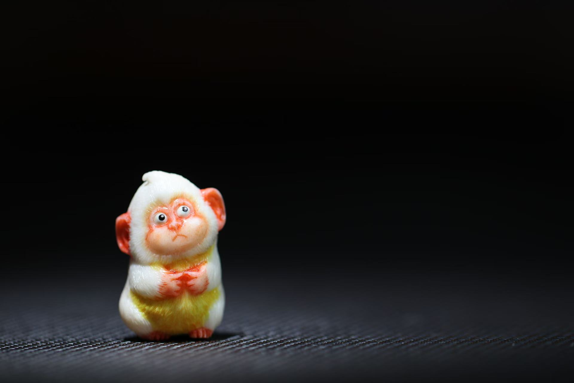 猴 豆豆飞 生肖 萌萌哒 可爱系列 根付作品 文玩把件 个性 送朋友