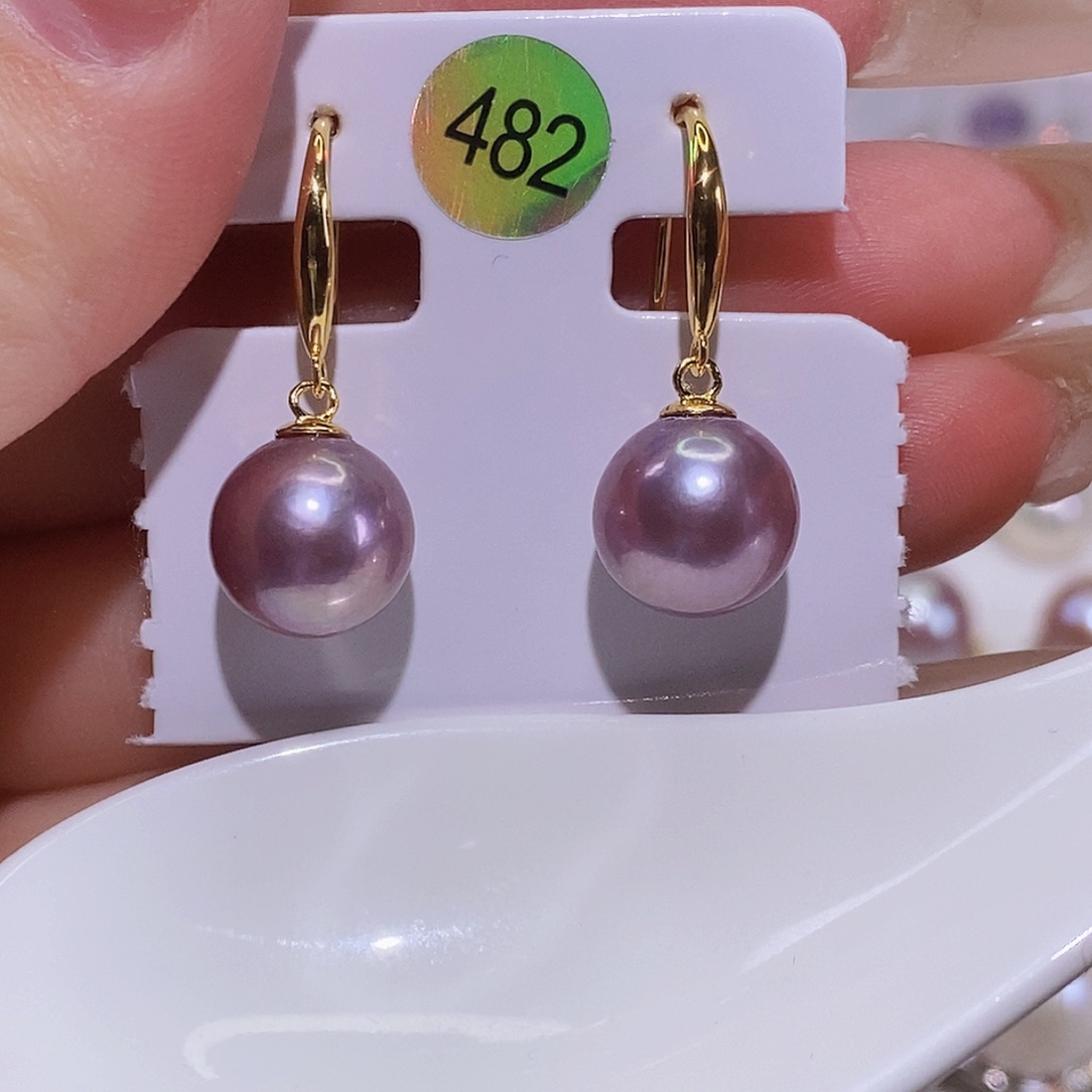 淡水珍珠耳饰银S925镶嵌