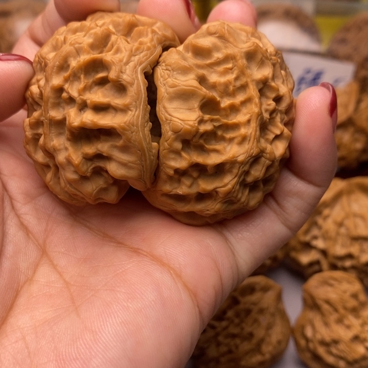 文玩核桃把件二*蛇异型