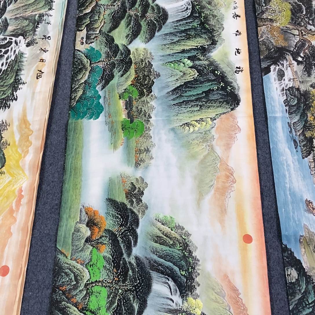 国画小六尺山水一副