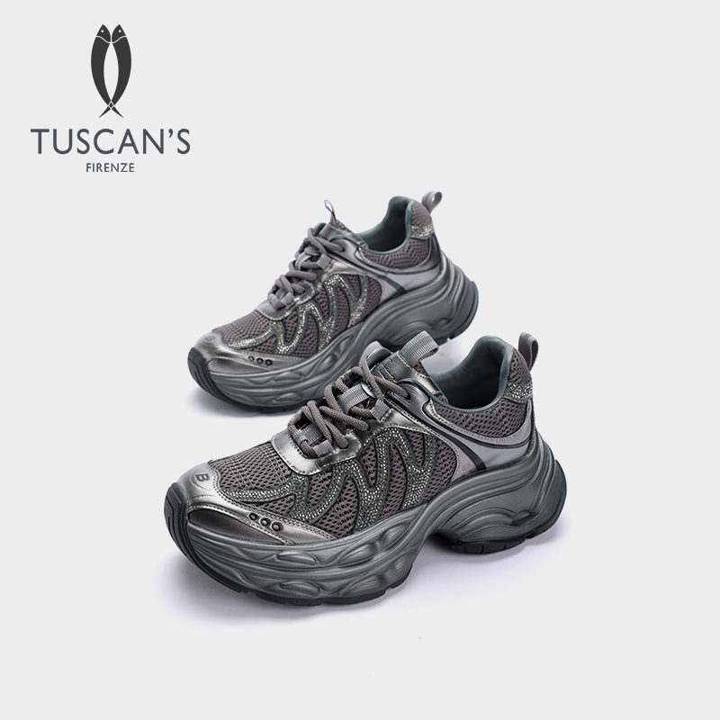 TUSCAN'S时尚老爹鞋小个子增高厚底舒适运动休闲女鞋时代双鱼309