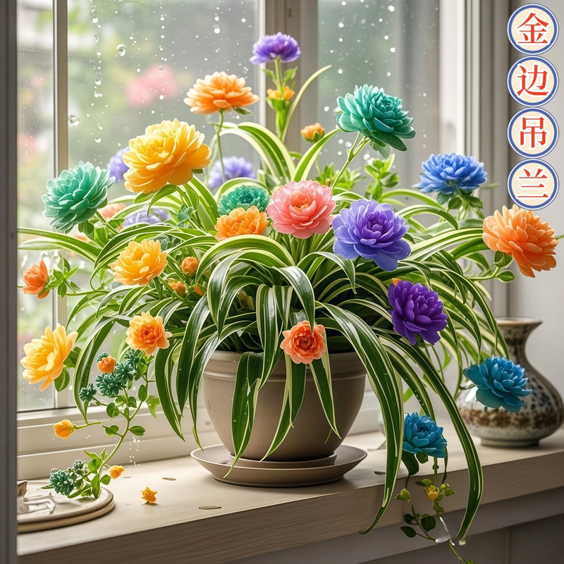 香水金边吊兰金娃娃室内驱蚊虫盆栽花卉好养绿植耐寒耐热多季大花