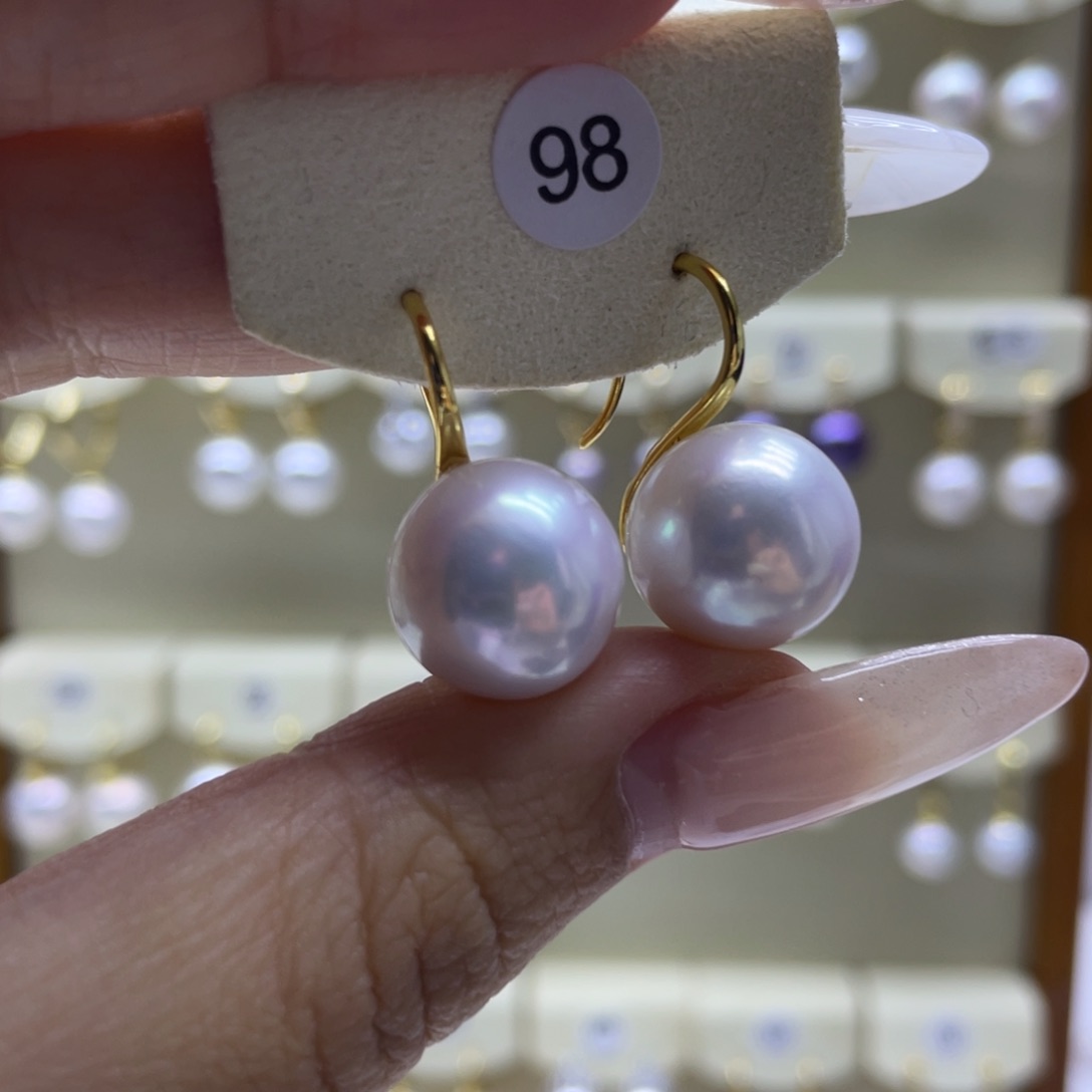 淡水珍珠耳饰银S925镶嵌