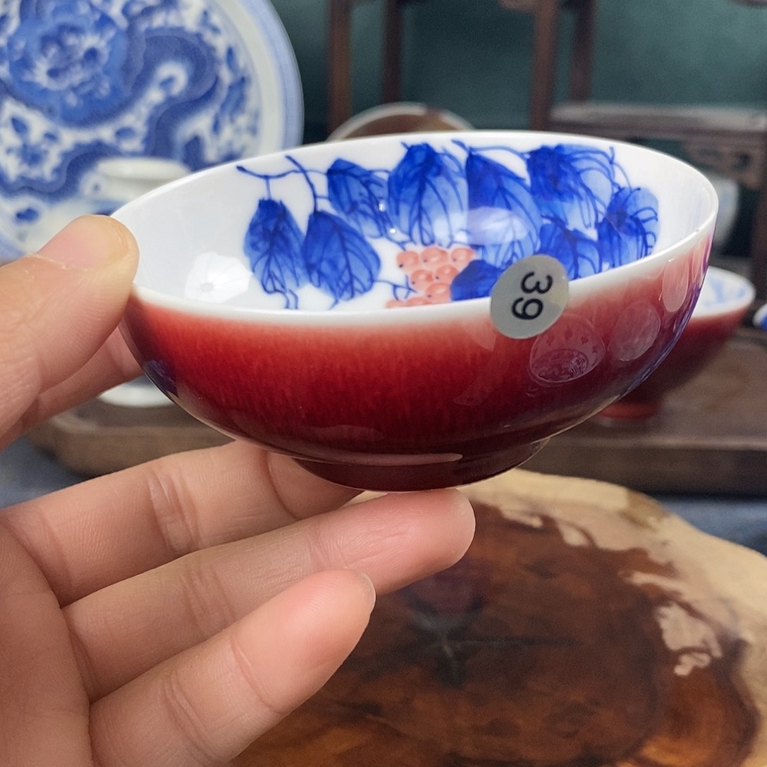 瓷片景德镇手绘青花茶器39