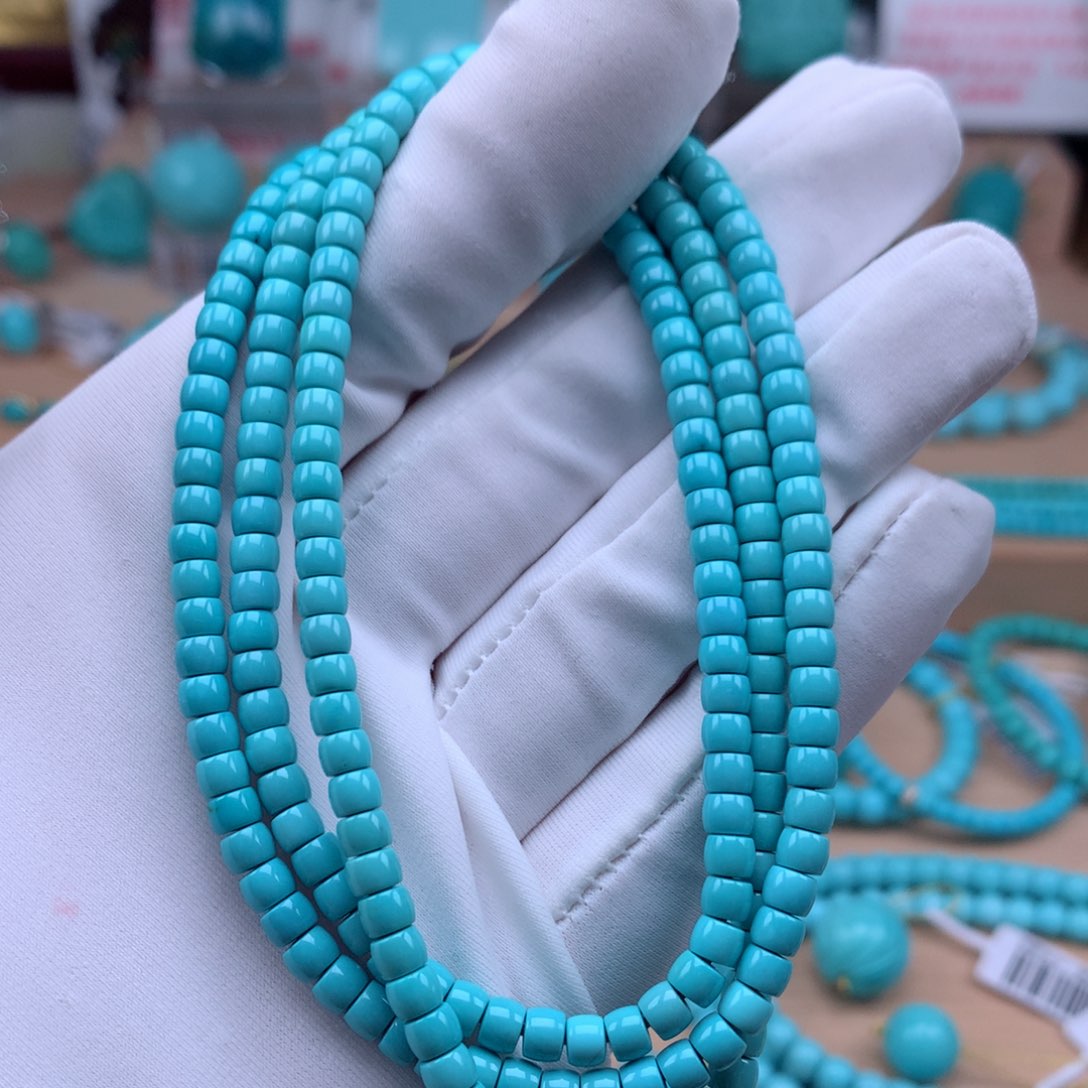 绿松石未镶嵌珠宝奇石4.1mm