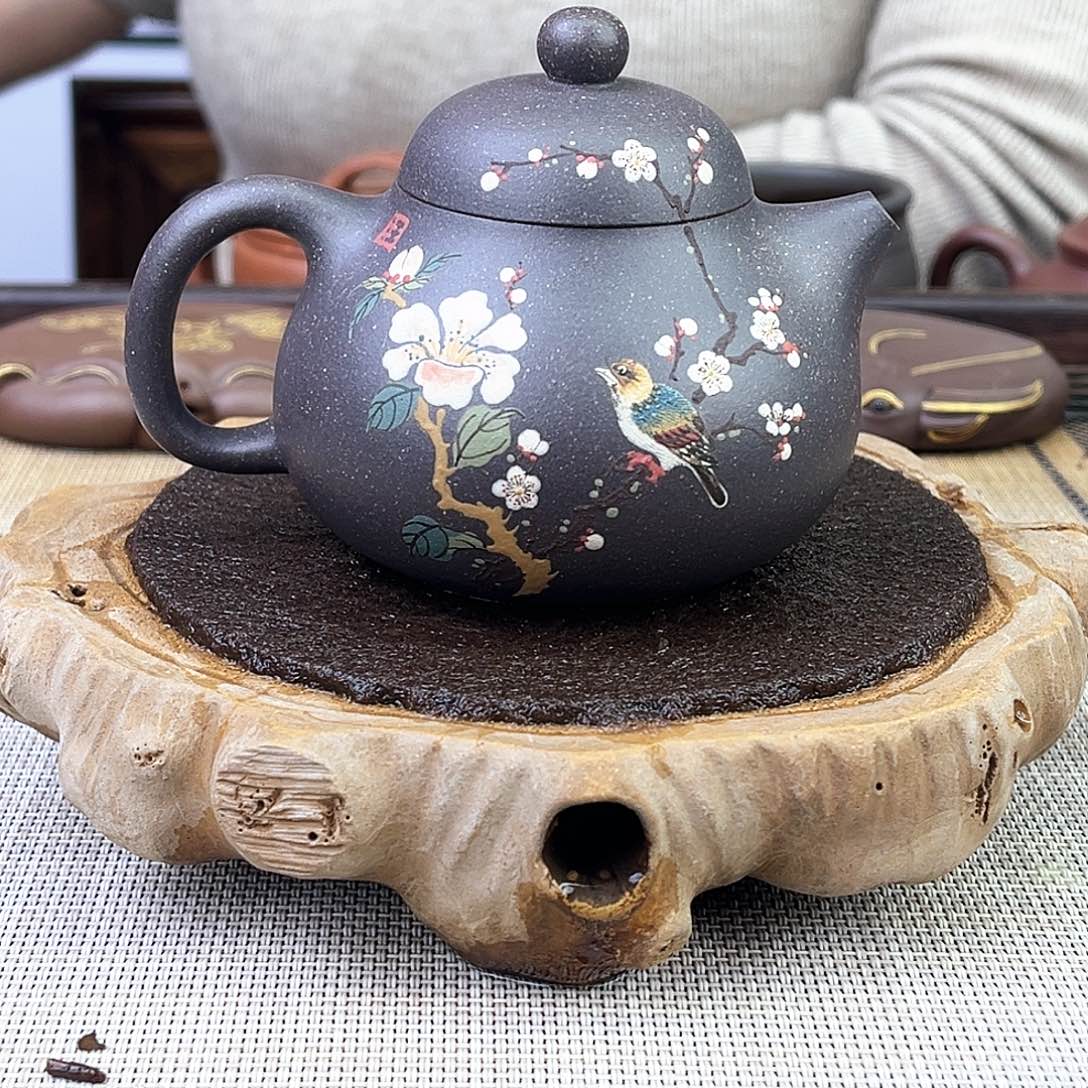 紫砂茶壶宜兴紫砂大水谭天青150c c