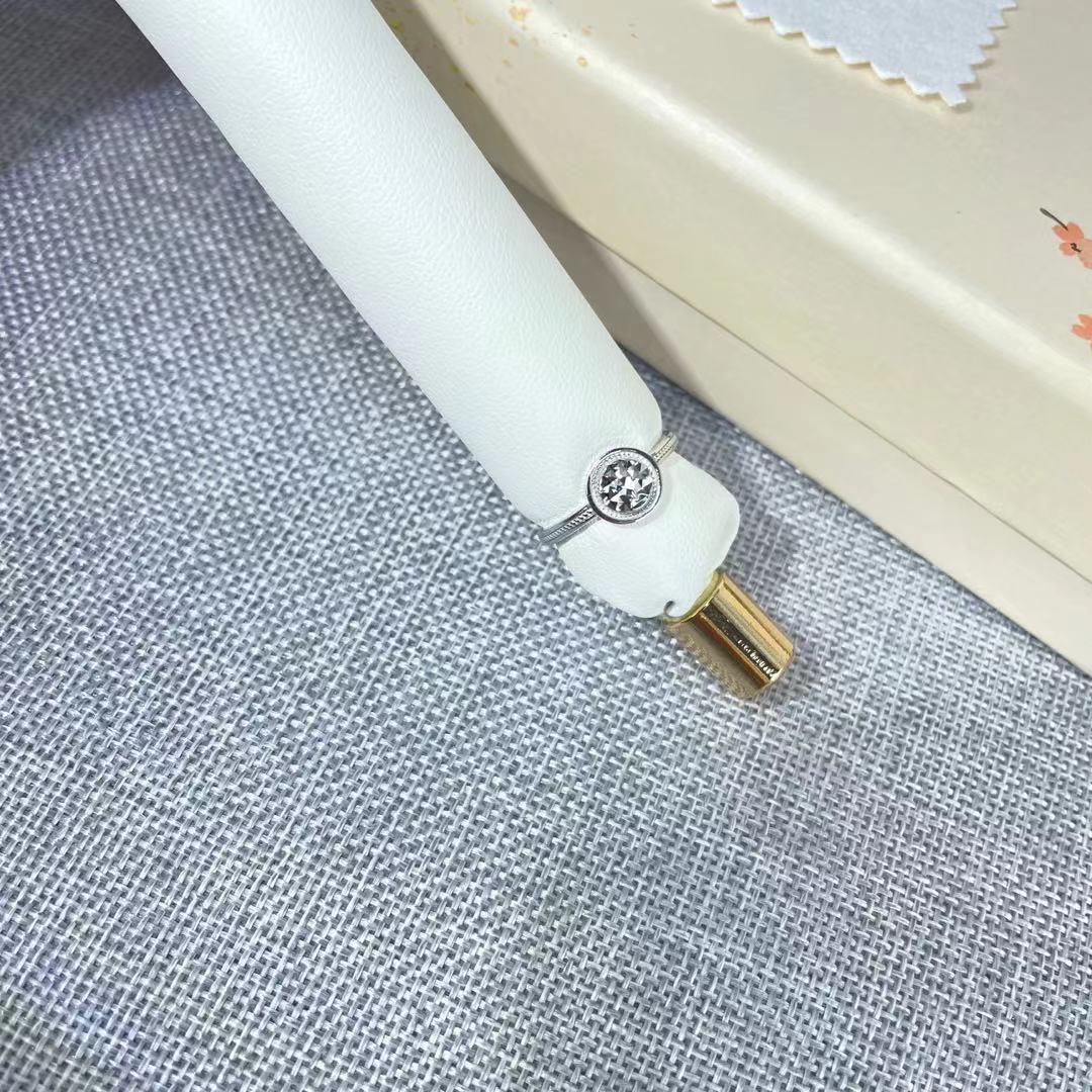 PT950  铂金戒指  圆形满天星 气质百搭 S 19002