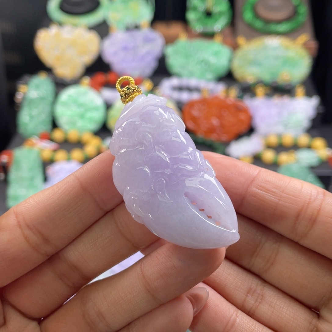 翡翠未镶嵌颈饰代编织