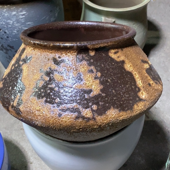紫砂花盆高19口19手工
