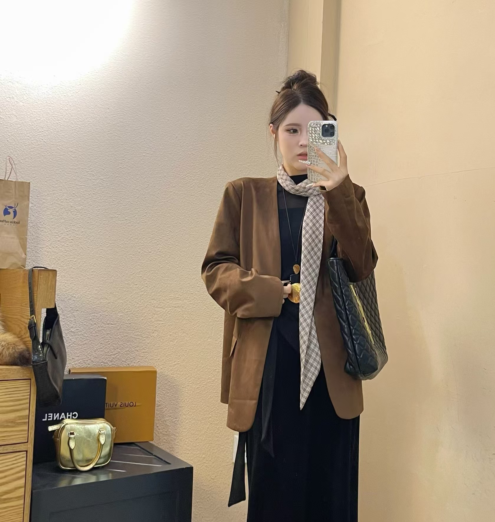 {定制}新款高智感老钱风外套时尚休闲复古百搭显瘦洋气轻奢小众