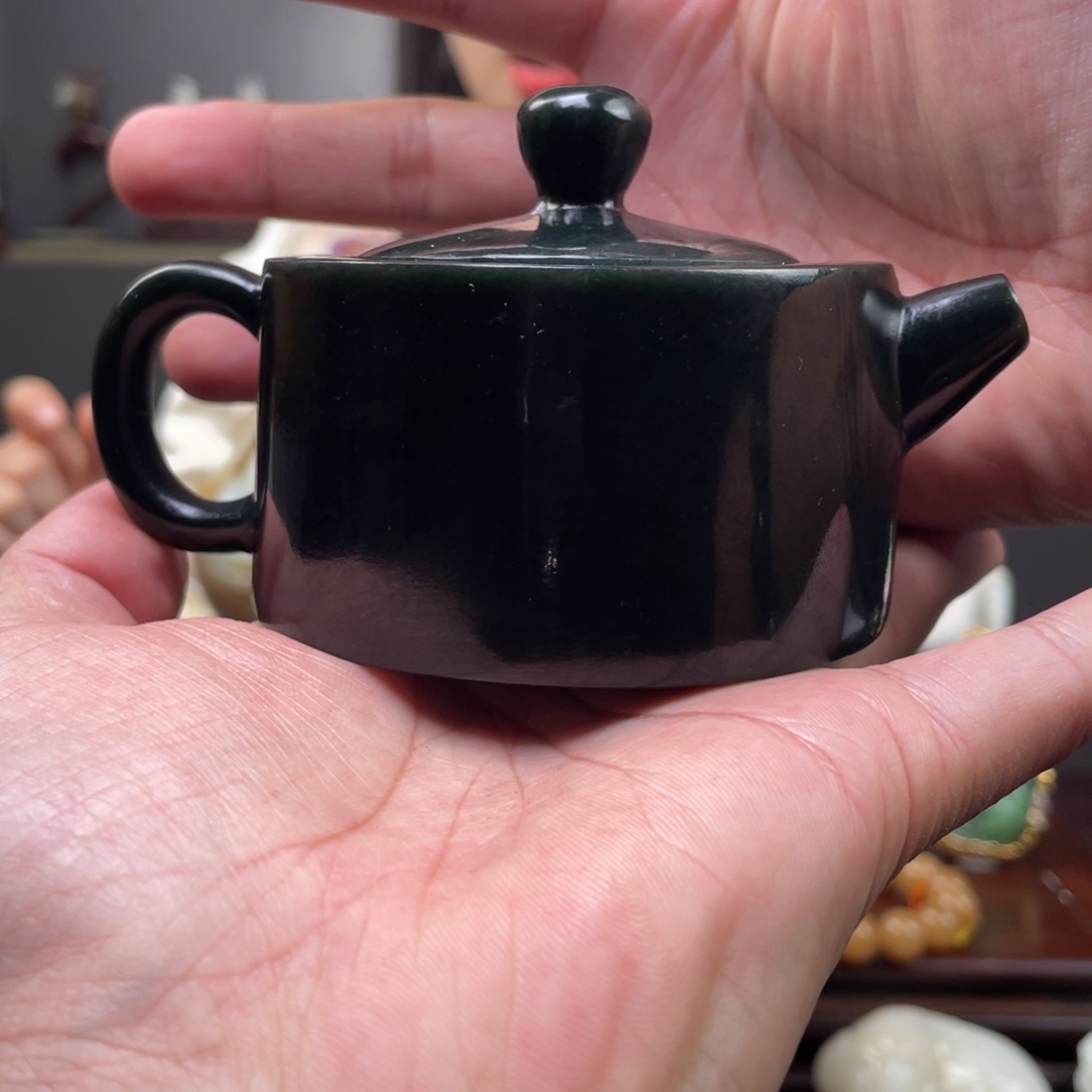 未镶嵌和田玉摆件和田玉茶壶未镶嵌