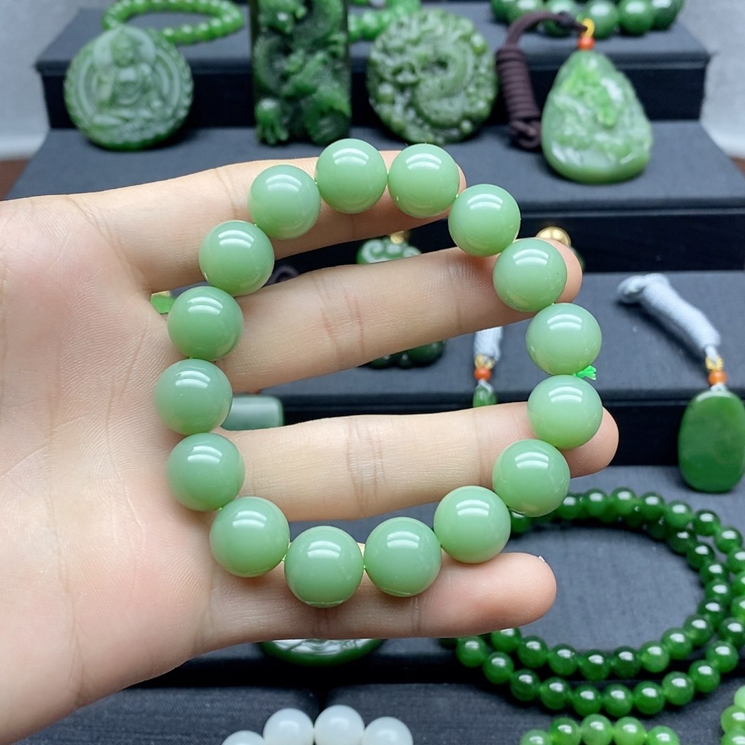 和田玉（碧玉）项链未镶嵌