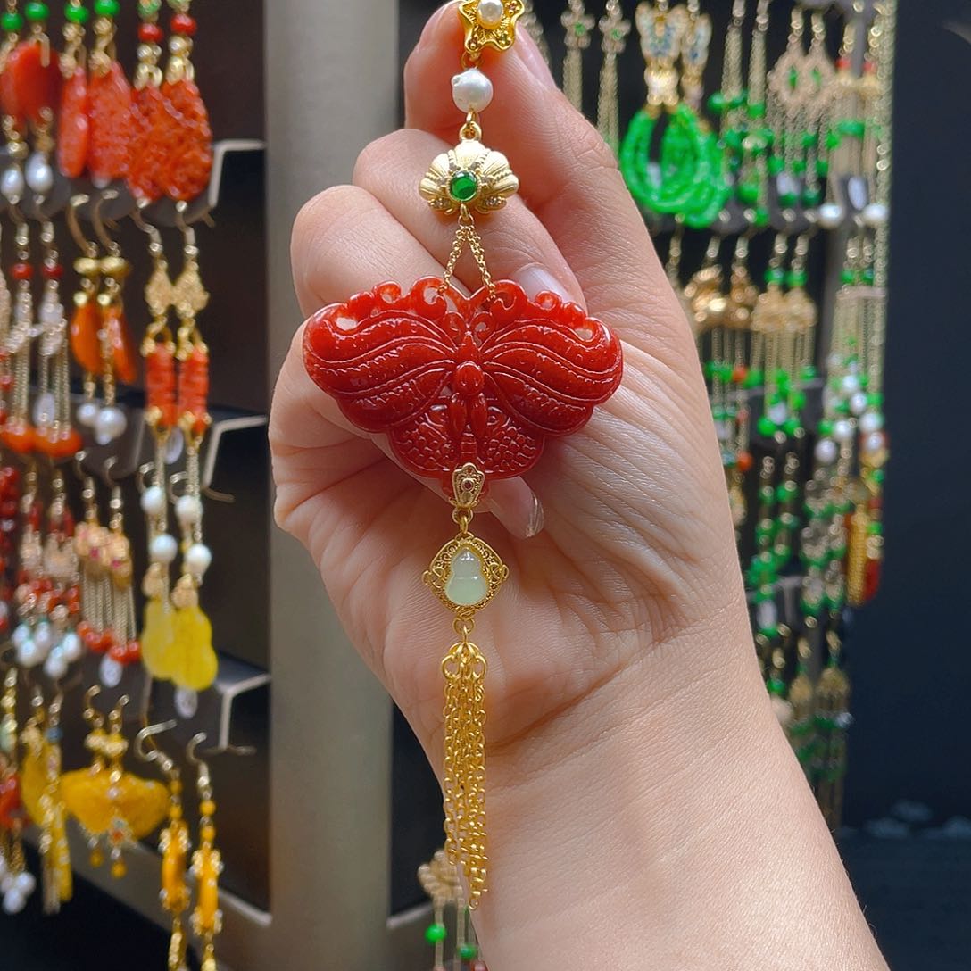 翡翠耳饰合金翡翠饰品