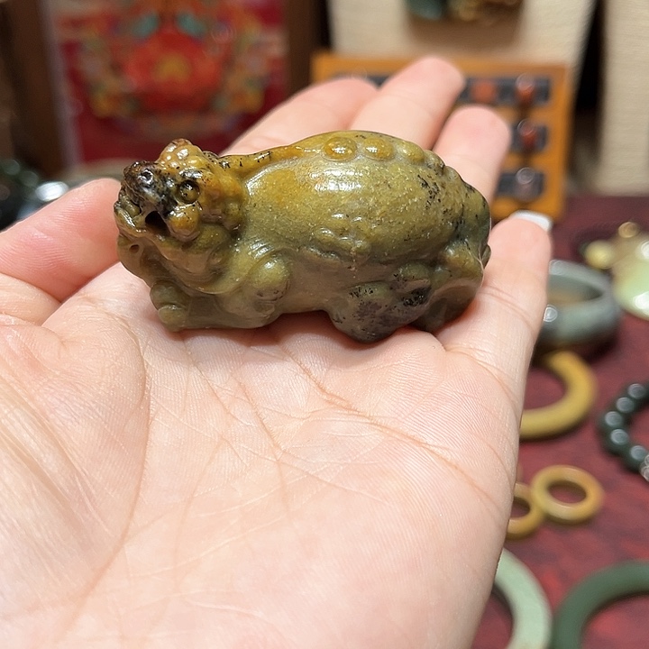 岫岩河磨玉（透闪石质玉）手把未镶嵌