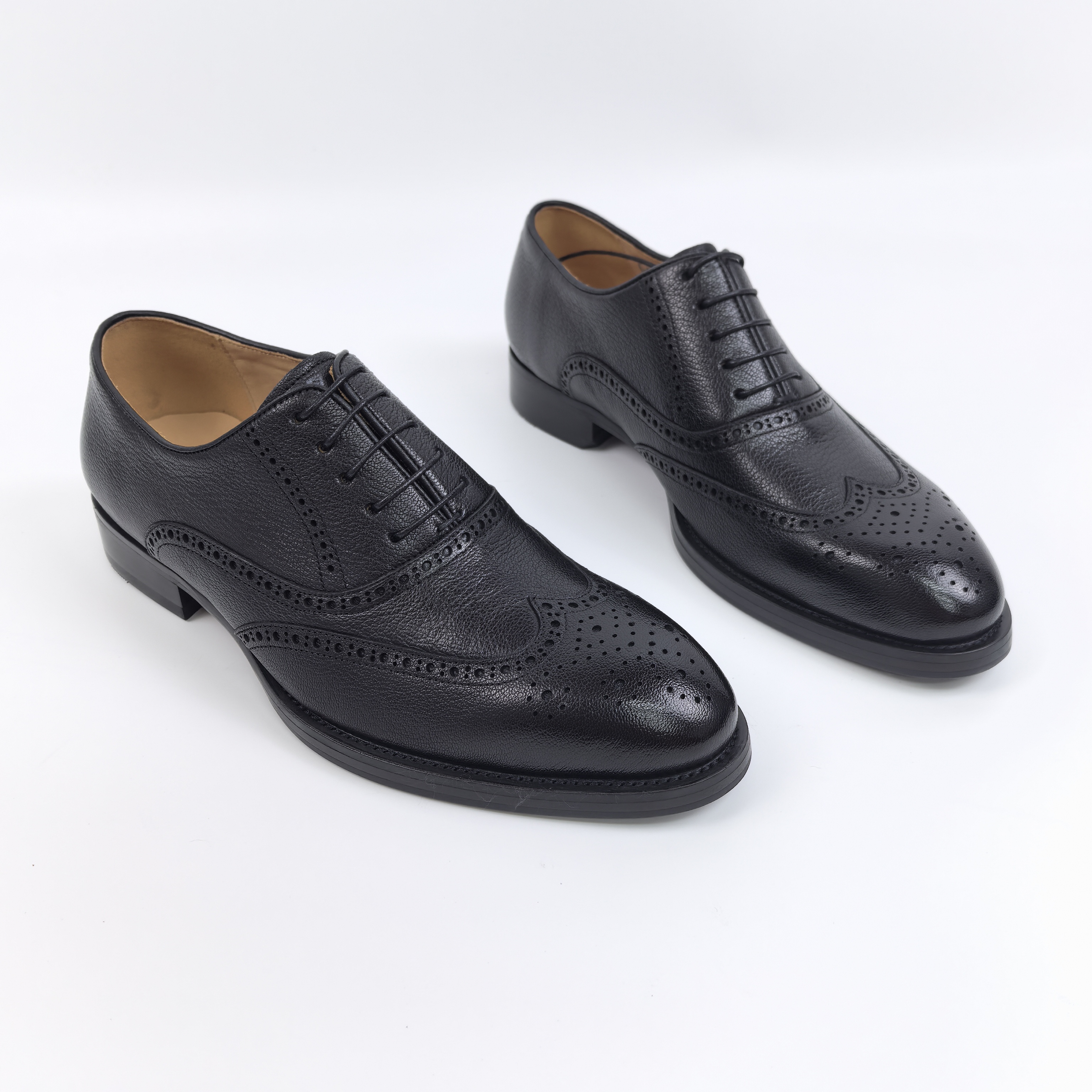 驯鹿皮固特异全皮底防滑贴底布洛克商务皮鞋三接头（G9050171）