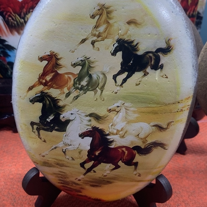 石材马摆件真美啊