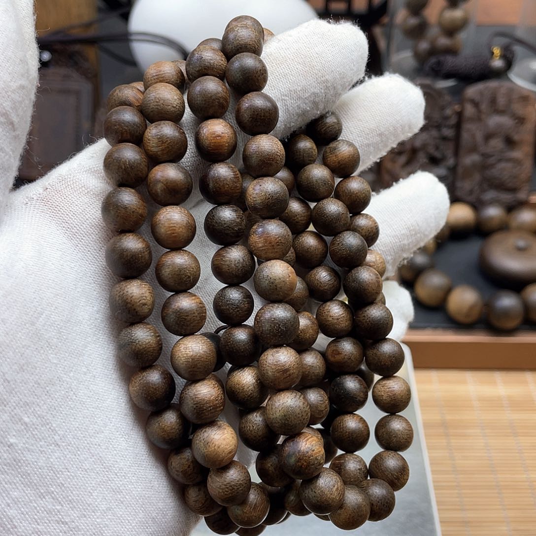 沉香手串豆*?海南沉香